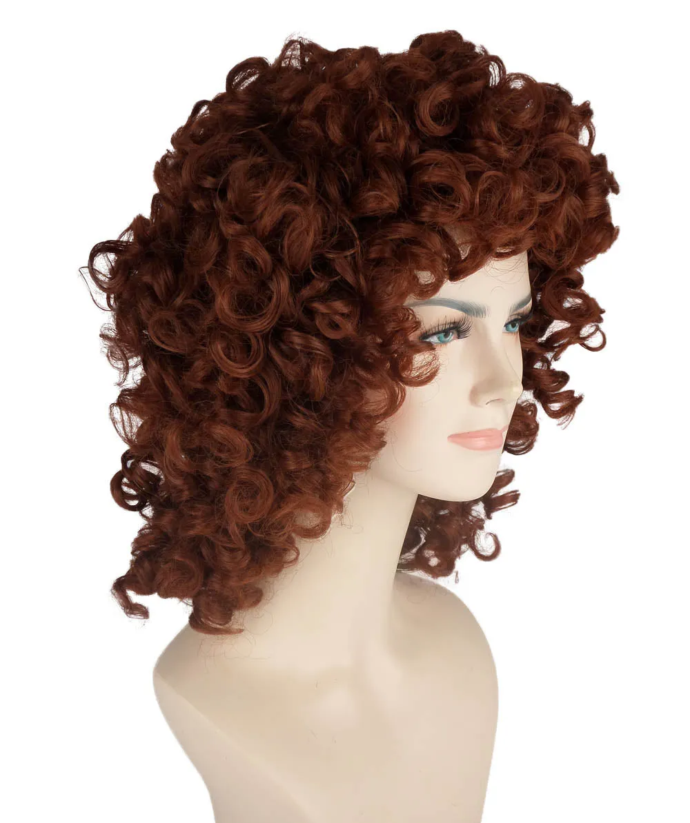 Women's Medium Curly Olympian Lady Wig Collection | Cosplay Halloween Wigs | Premium Breathable Capless Cap