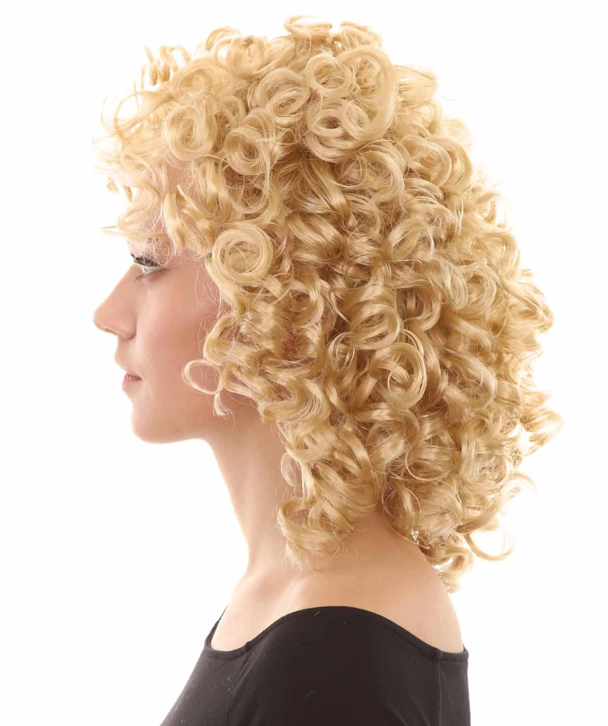 Women's Medium Curly Olympian Lady Wig Collection | Cosplay Halloween Wigs | Premium Breathable Capless Cap