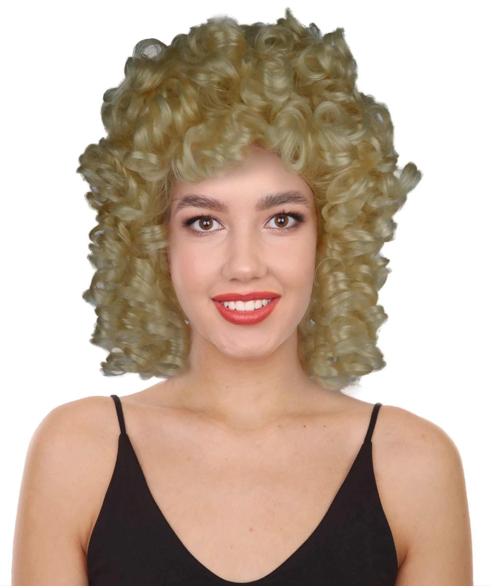 Women's Medium Curly Olympian Lady Wig Collection | Cosplay Halloween Wigs | Premium Breathable Capless Cap