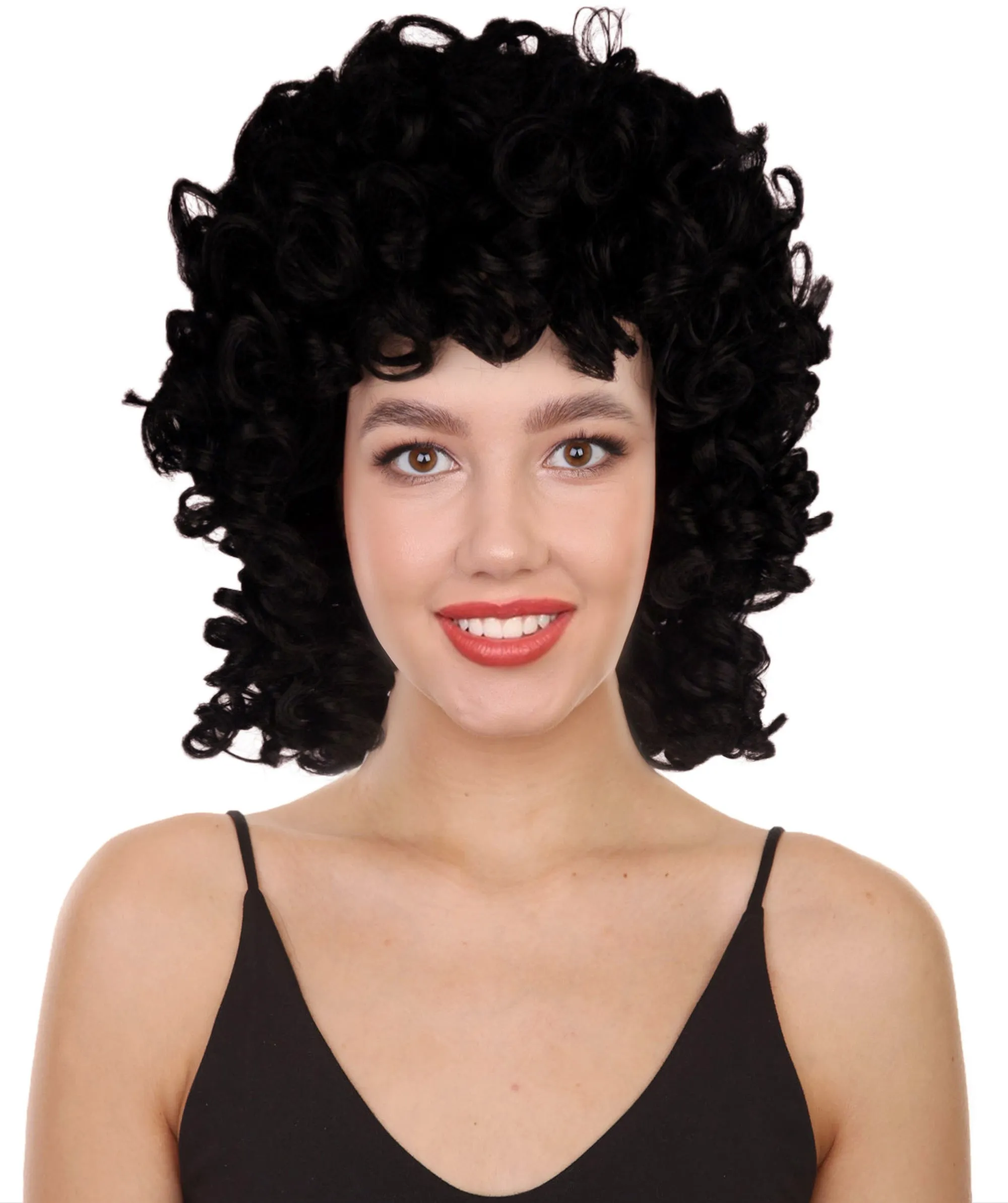 Women's Medium Curly Olympian Lady Wig Collection | Cosplay Halloween Wigs | Premium Breathable Capless Cap